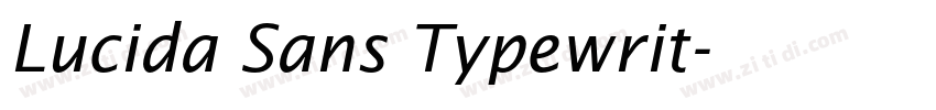 Lucida Sans Typewrit字体转换